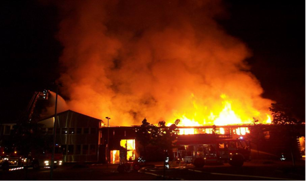 Großbrand des Holzlagers in Bühl (2005)
