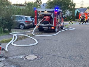 Mehr über den Artikel erfahren Gemeinsame Feuerwehrprobe der Abteilungen Bühl-West und Moos